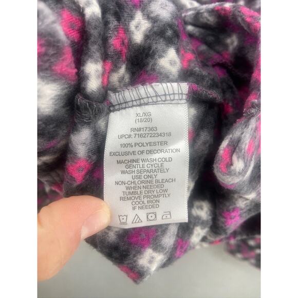 Anne Klein Pajamas Women’s Sz XL Black Pink Long Sleeve Pants Buttondown - Picture 14 of 16